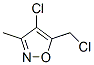 Isoxazole, 4-chloro-5-(chloromethyl)-3-methyl- (9CI) 结构式
