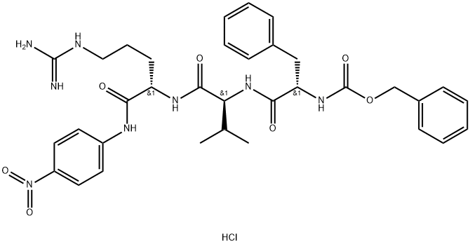 Z-PHE-VAL-ARG-PNA · HCL 结构式
