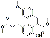 4-Hydroxy-3-[2-methoxy-1-(4-methoxyphenylmethyl)-2-oxoethyl]benzenepropanoic acid methyl ester 结构式