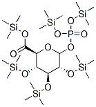 1-O-[Bis(trimethylsiloxy)phosphinyl]-2-O,3-O,4-O-tris(trimethylsilyl)-D-glucopyranuronic acid trimethylsilyl ester 结构式