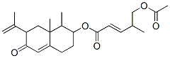 5-Acetoxy-4-methyl-2-pentenoic acid 1,2,3,4,6,7,8,8a-octahydro-1,8a-dimethyl-7-(1-methylvinyl)-6-oxonaphthalen-2-yl ester 结构式