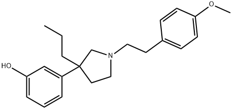 3-[1-(4-Methoxyphenethyl)-3-propyl-3-pyrrolidinyl]phenol 结构式