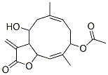 9-Acetyloxy-3a,4,5,8,9,11a-hexahydro-4-hydroxy-6,10-dimethyl-3-methylenecyclodeca[b]furan-2(3H)-one 结构式