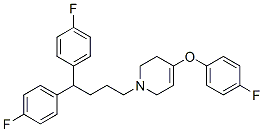 1-(4,4-bis(4-fluorophenyl)butyl)-4-(4-fluorophenoxy)-1,2,3,6-tetrahydropyridine 结构式