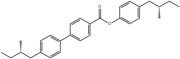 (S,S)-(+)-4'-(2-甲基丁基)联苯-4-甲酸异戊基苯酚酯 结构式