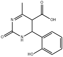 1,2,5,6-Tetrahydro-6-(2-hydroxyphenyl)-4-methyl-2-oxo-5-pyrimidinecarboxylic aci 结构式