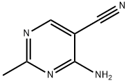 2-甲基-4-氨基嘧啶-5-腈, 698-29-3, 结构式
