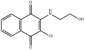 2-chloro-3-[(2-hydroxyethyl)amino]-1,4-naphthoquinone 结构式