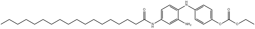 4-[2-amino-4-[(1-oxooctadecyl)amino]anilino]phenyl ethyl carbonate 结构式