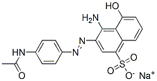 sodium 3-[[4-acetamidophenyl]azo]-4-amino-5-hydroxynaphthalene-1-sulphonate 结构式