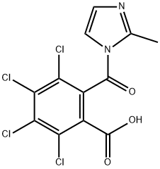 2,3,4,5-tetrachloro-6-[(2-methyl-1H-imidazol-1-yl)carbonyl]benzoic acid 结构式