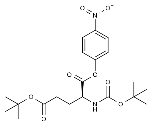 N-(叔丁氧羰基)-L-谷氨酸 5-(叔丁基) 1-(4-硝基苯基)酯 结构式
