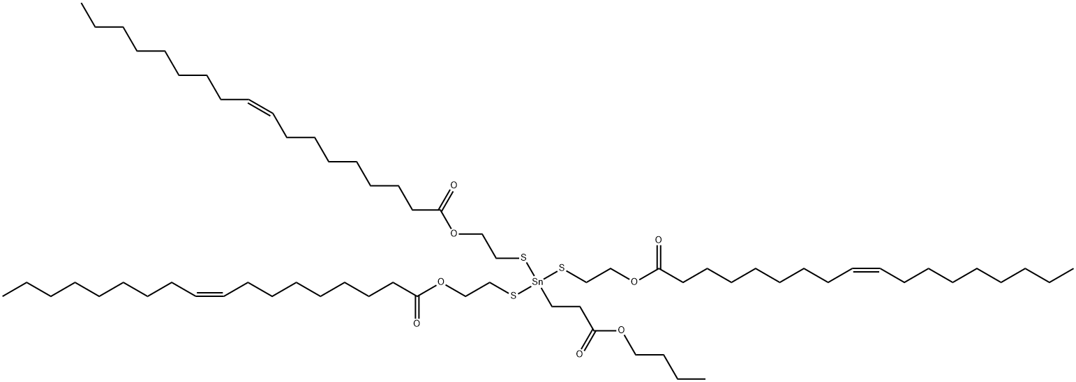 [(3-butoxy-3-oxopropyl)stannylidyne]tris(thioethylene) trioleate 结构式