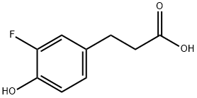 3-(3-fluoro-4-hydroxyphenyl)propionic acid 结构式