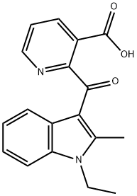 2-[(1-Ethyl-2-methyl-1H-indol-3-yl)carbonyl]-3-pyridinecarboxylic acid 结构式