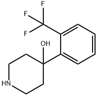 4-[2-(三氟甲基)苯基]-4-羟基哌啶盐酸盐 结构式