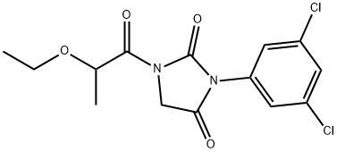 2,4-Imidazolidinedione, 3-(3,5-dichlorophenyl)-1-(2-ethoxy-1-oxopropyl )- 结构式