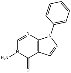 5-AMINO-1-PHENYL-1,5-DIHYDRO-4H-PYRAZOLO[3,4-D]PYRIMIDIN-4-ONE 结构式