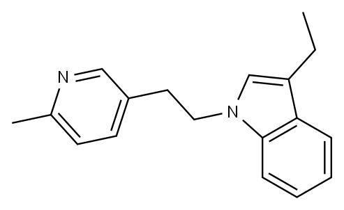 3-Ethyl-1-[2-(6-methylpyridin-3-yl)ethyl]-1H-indole 结构式