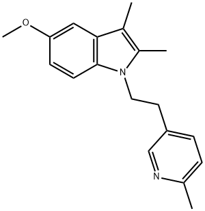 5-Methoxy-2,3-dimethyl-1-[2-(6-methylpyridin-3-yl)ethyl]-1H-indole 结构式