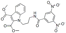 1-[3-(3,5-Dinitrobenzoylamino)propyl]-1H-indole-2,3-dicarboxylic acid dimethyl ester 结构式