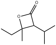 4-Ethyl-3-isopropyl-4-methyl-1-oxacyclobutan-2-one 结构式