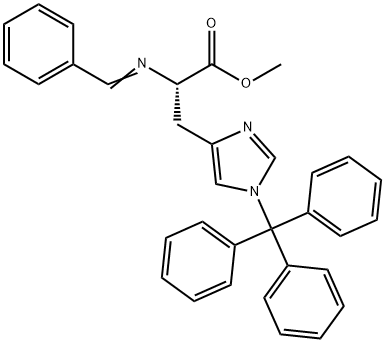 1-(Triphenylmethyl)-N-(phenylmethylene)-L-histidine Methyl Ester 结构式