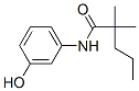 2,2-Dimethyl-N-(3-hydroxyphenyl)valeramide 结构式