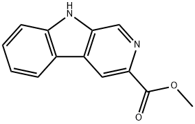 9H-吡啶并[3,4-B]吲哚-3-羧酸甲酯 结构式
