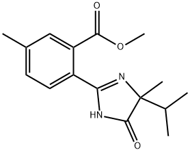 methyl 5-methyl-2-(4-methyl-5-oxo-4-propan-2-yl-1H-imidazol-2-yl)benzo ate 结构式