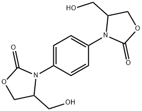 3,3'-(1,4-Phenylene)bis[4-(hydroxymethyl)oxazolidin-2-one] 结构式