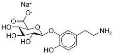 4-(2-氨基乙基)-2-((6-羧基-3,4,5-三羟基四氢-2H-吡喃-2-基)氧基)苯酚钠 结构式
