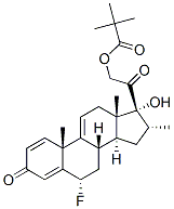 6alpha-fluoro-17,21-dihydroxy-16alpha-methylpregna-1,4,9(11)-triene-3,20-dione 21-pivalate 结构式