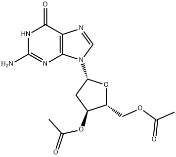 2'-DEOXY-3',5'-DI-O-ACETYLGUANOSINE 结构式