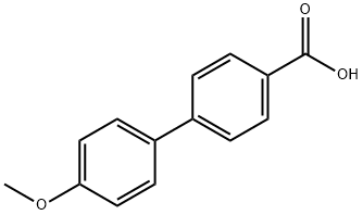 4'-甲氧基联苯基-4-羧酸 结构式