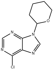 6-氯-9-(四氢-2-吡喃基)嘌呤 结构式