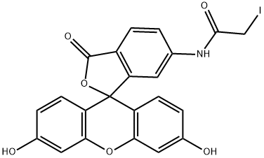 6-碘乙酰氨基荧光素 结构式