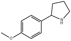 2-(4-甲氧苯基)-吡咯烷 结构式