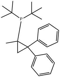 二叔丁基(2,2-二苯基-1-甲基-1-环丙基)膦 结构式