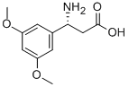 (R)-3-アミノ-3-(3,5-ジメトキシフェニル)プロパン酸 化学構造式