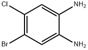 4-ブロモ-5-クロロベンゼン-1,2-ジアミン 化学構造式