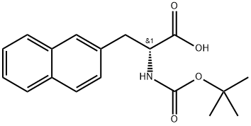 Boc-3-(2-萘基)-D-丙氨酸 结构式