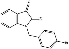 1-(4-溴苄基)吲哚-2,3-二酮 结构式