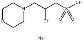 3-(N-吗啉基)-2-羟基丙磺酸钠 结构式