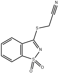 (1,1-DIOXO-1H-BENZO[D]ISOTHIAZOL-3-YLSULFANYL)-ACETONITRILE 结构式