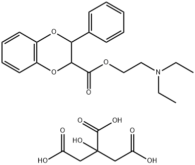 trans-2-(Diethylamino)ethyl 2,3-dihydro-3-phenyl-1,4-benzodioxin-2-car boxylate citrate 结构式
