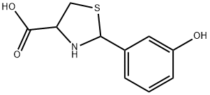2-(3-羟基苯基)噻唑烷-4-羧酸 结构式