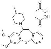 1-(7,8-Dimethoxydibenzo(b,f)thiepin-10-yl)-4-methylpiperazine maleate 结构式