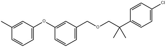 1-((2-(4-Chlorophenyl)-2-methylpropoxy)methyl)-3-(3-methylphenoxy)benz ene 结构式