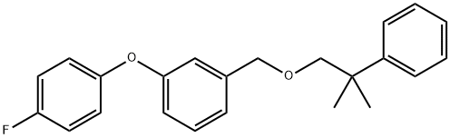 3-(4-Fluorophenoxy)benzyl 2-phenyl-2-methylpropyl ether 结构式
